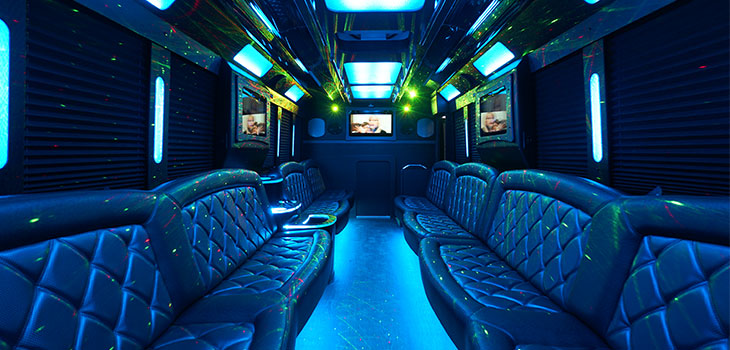 party bus/limo rental interior