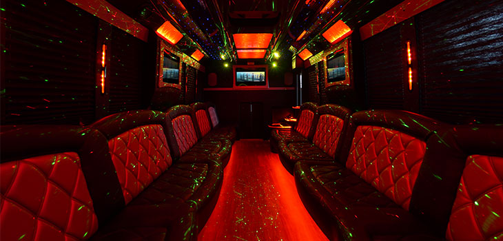 luxurious limo bus in odessa